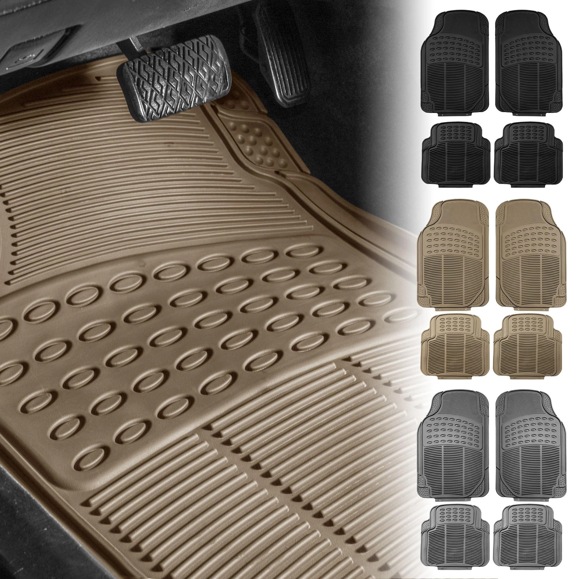 Climaproof Trimmable Non-Slip Vinyl Floor Mats - Universal Fit