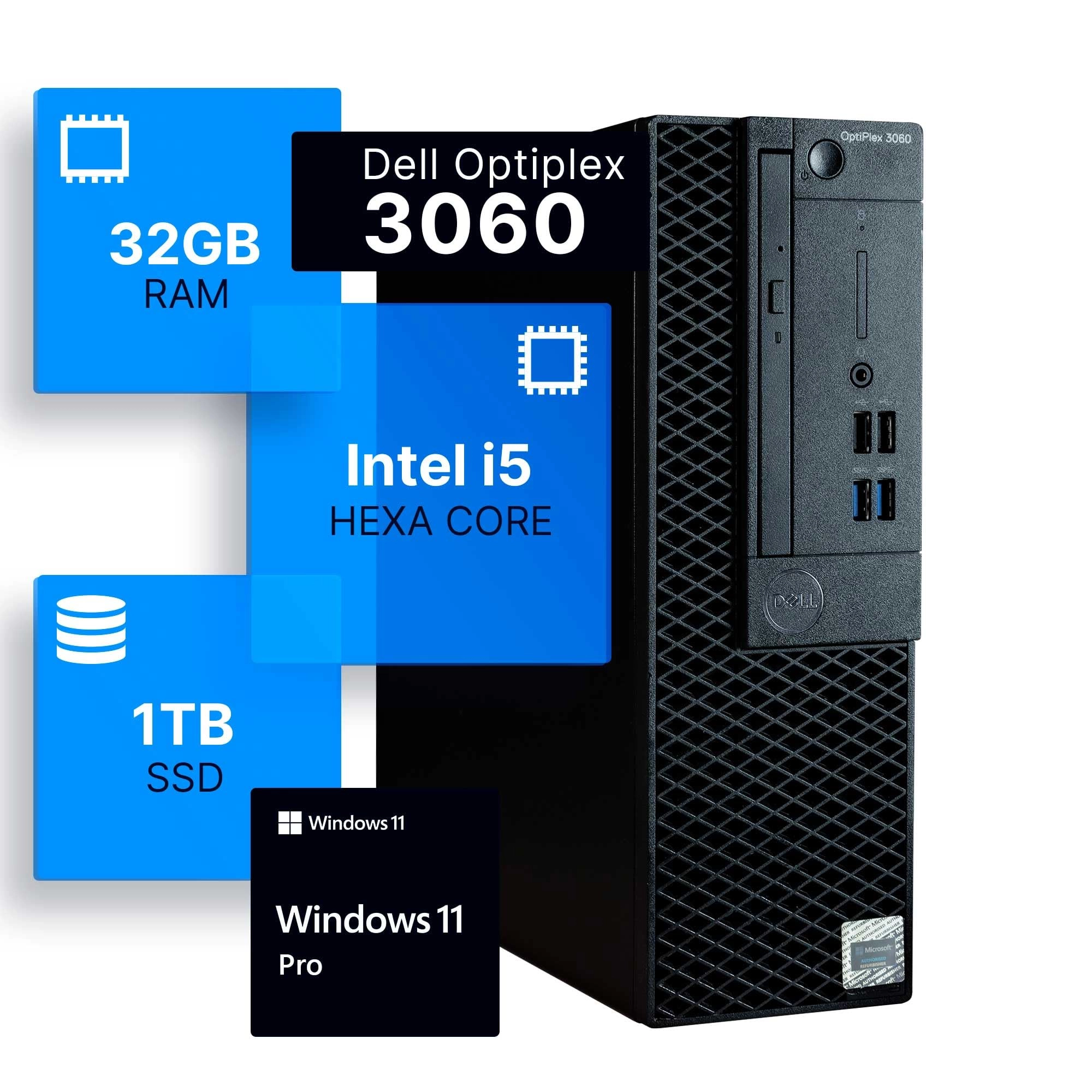 DELL (Renewed) Optiplex 3060 - i5-8500 32GB 1TB
