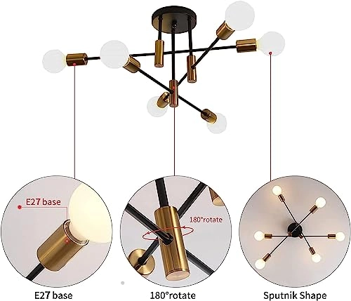 Sputnik Chandelier - dimmable