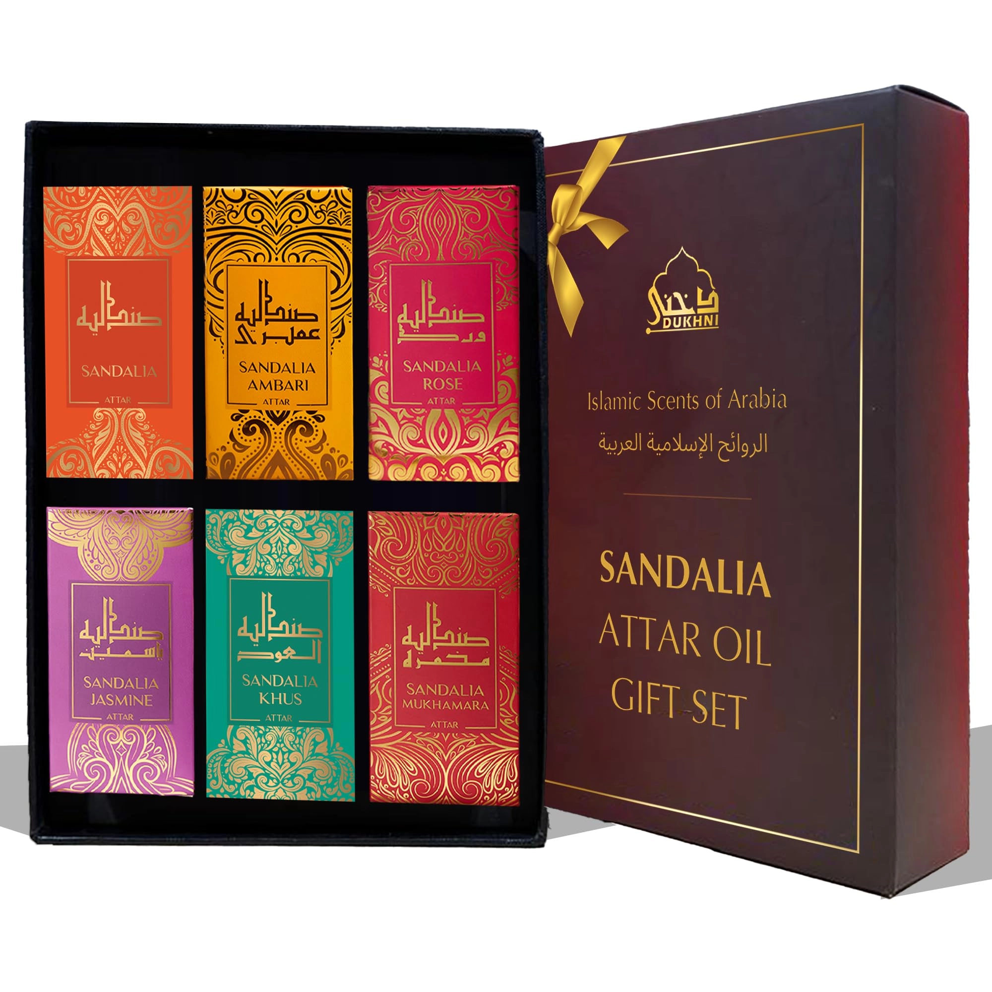 Dukhni Sandalia - Eau de Parfum 6ml + Sandal Mukhamara + Sandal Rose + Sandal Ambari + Sandal Khus + Sandal Jasmine