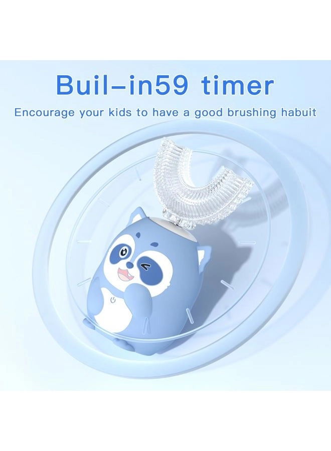 Kids Electric Toothbrushes u Shaped - Rechargeable 2 Mins Timer 6 Modes