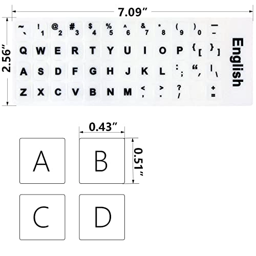 Universal English Keyboard Stickers