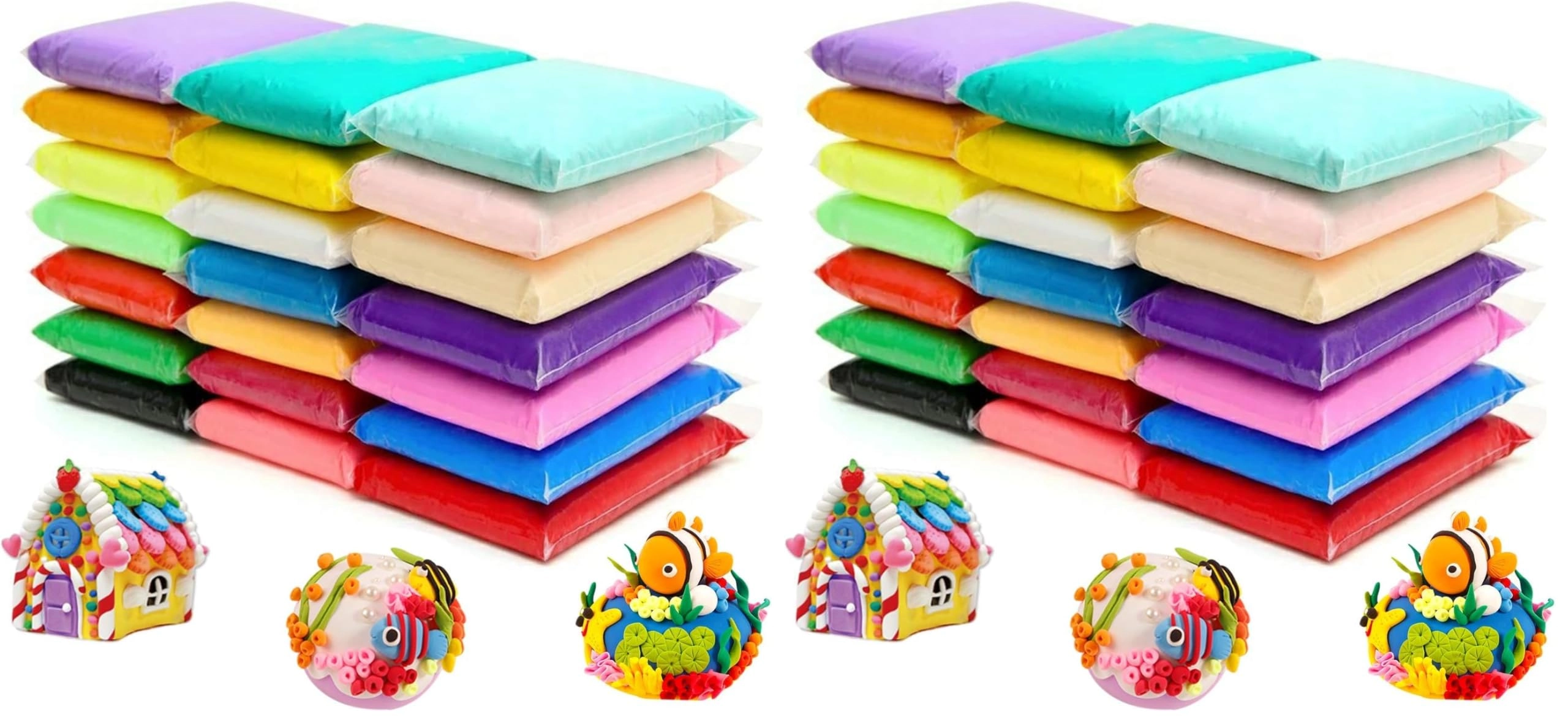 OJYUDD Air Dry Clay - Non-toxic, environment-friendly and quality-assured ultra light clay. 26 g 48 pcs.