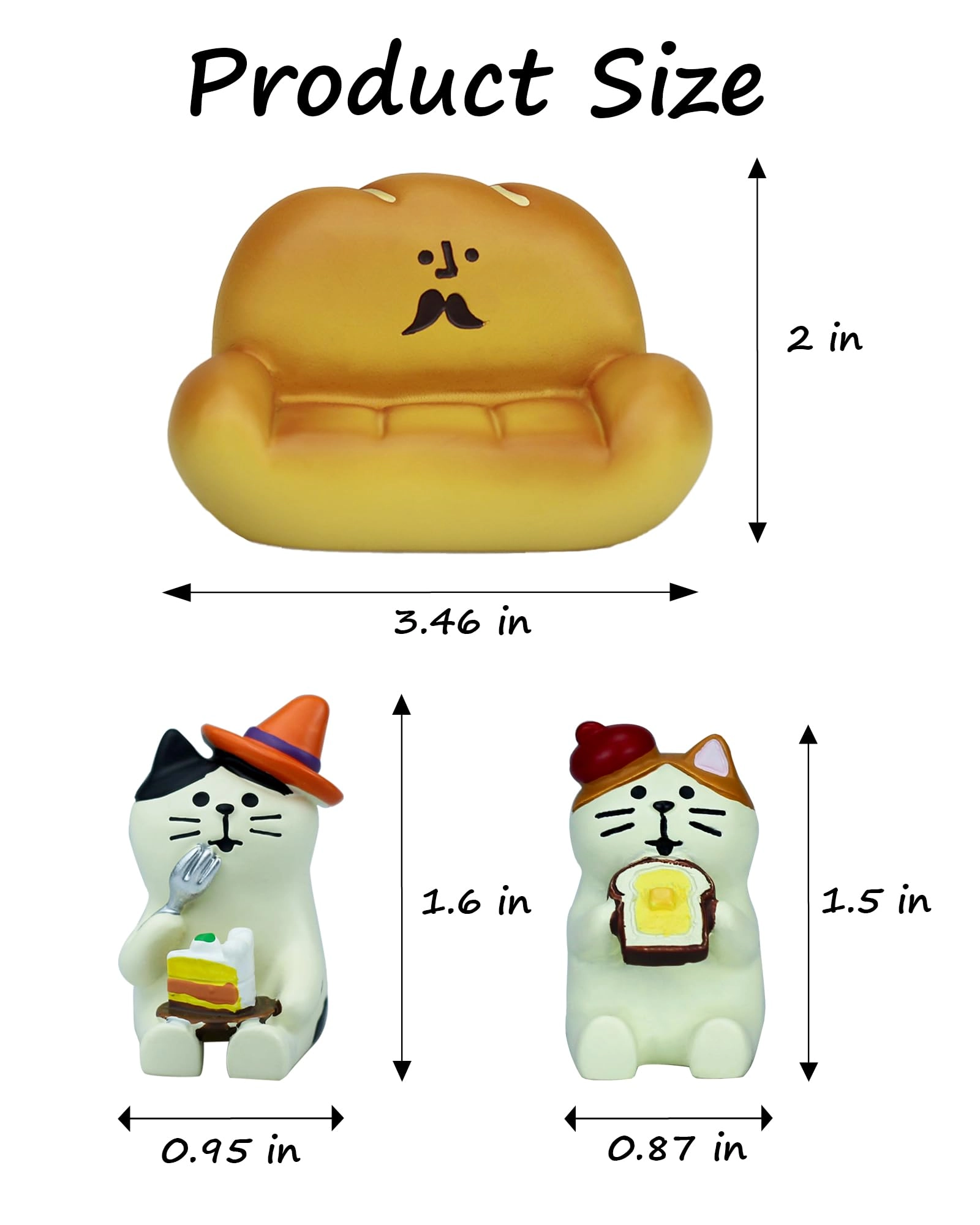 Cute Mini Cat Figurine - Resin