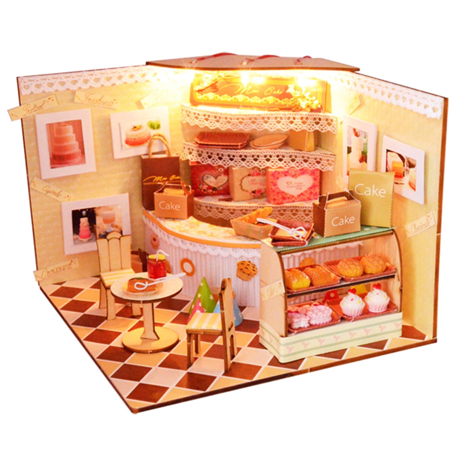 Roroom DIY Miniature Dollhouse Kit - Mini 3D Wooden Music Movement