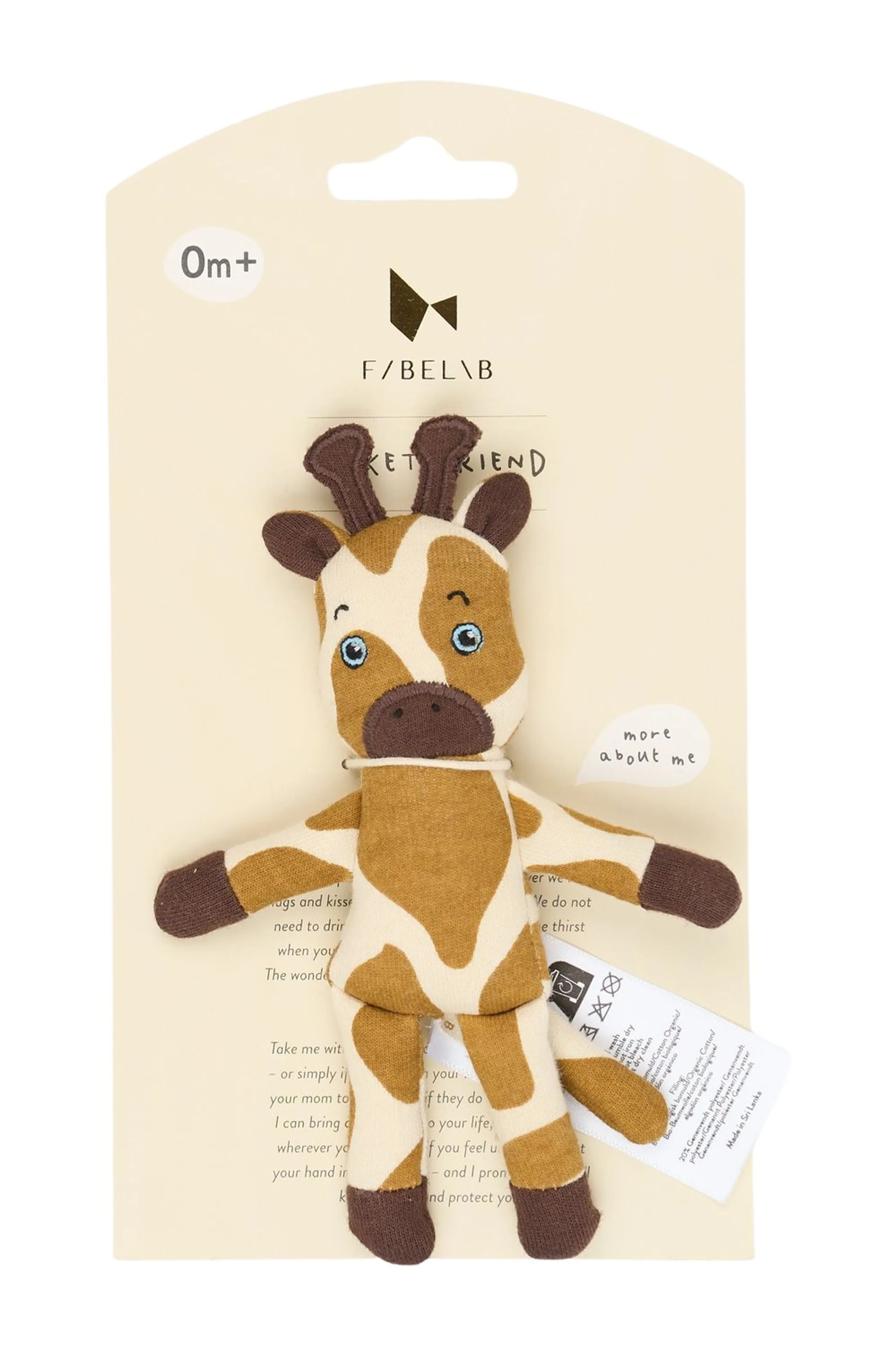 Giraffe Pocket Friend 15 cm Plush