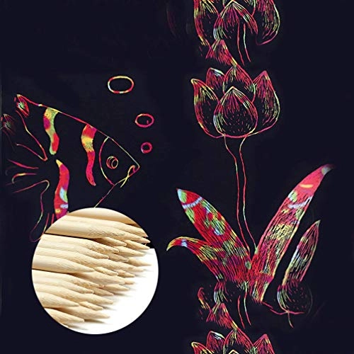 Scratch Paper Stick - 60pcs Wood Stylus Sticks