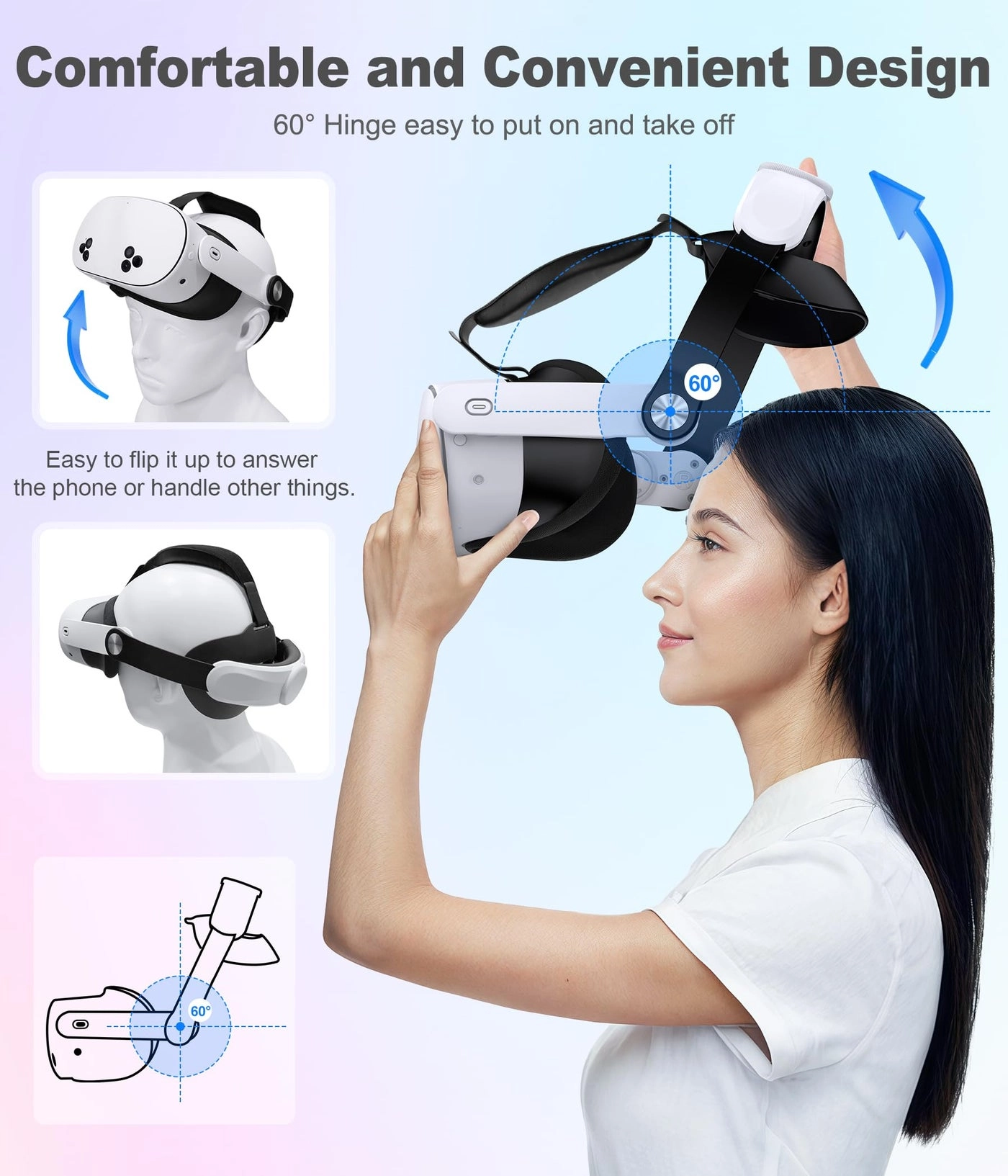 Head Strap - Quest 3S Quest 3 Quest 2 Adjustable