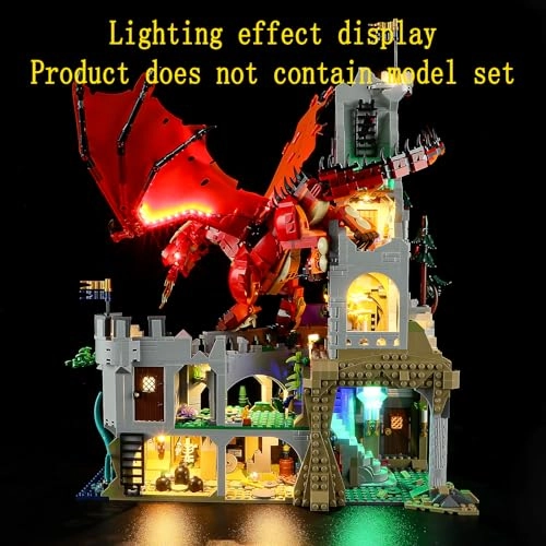 Light Set Compatible with LEGO Ideas 21348 - Plastic Dungeons & Dragons 1 4.5-5V