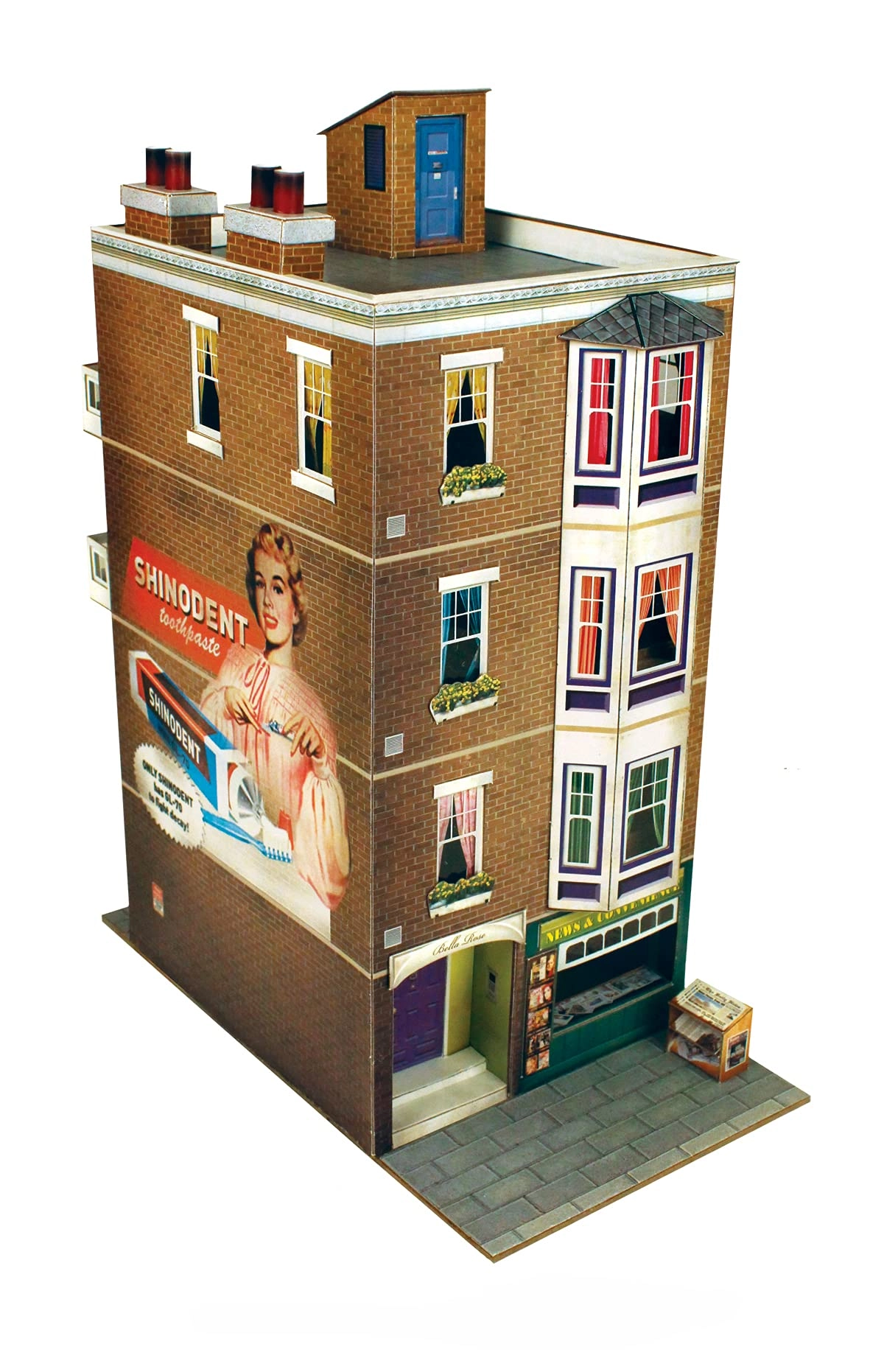The CityBuilder Apartment Building Model Kit - O Scale Cardboard