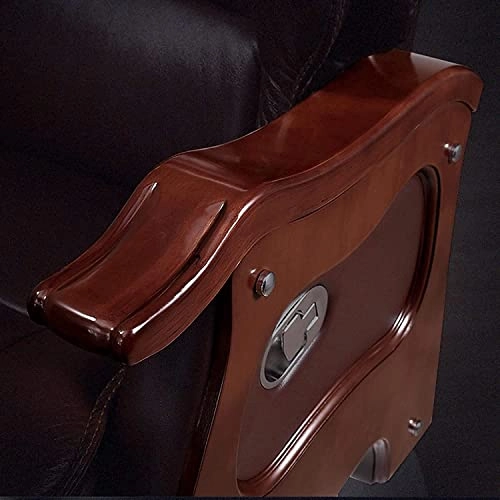 Desk Chair - PU Leather Brown High Back