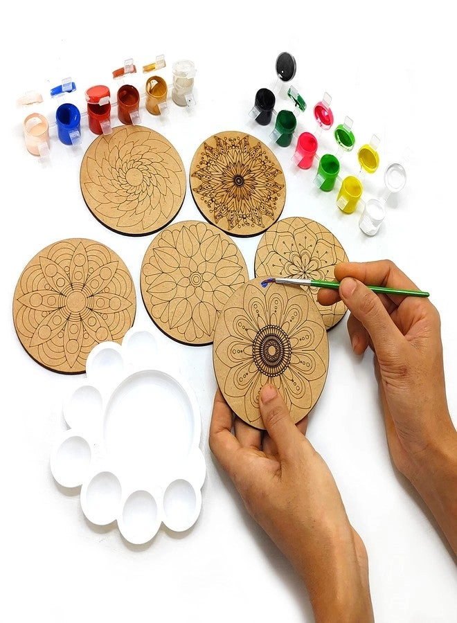 Mandala Art Paint Kit - 6 piece(s) Brush Colors