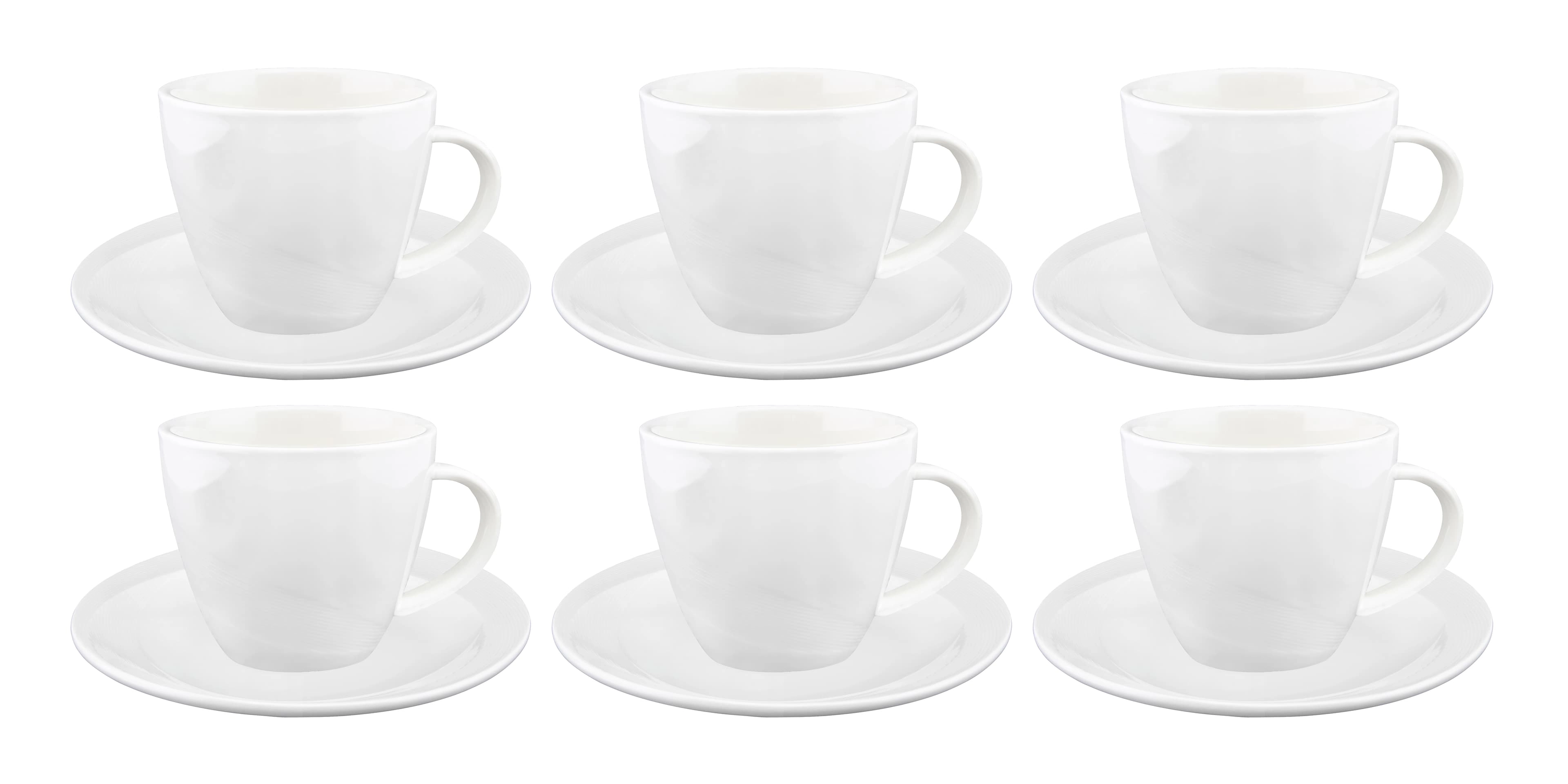Shallow Tiffany Cup and Saucer - 6 pcs - 80 ml