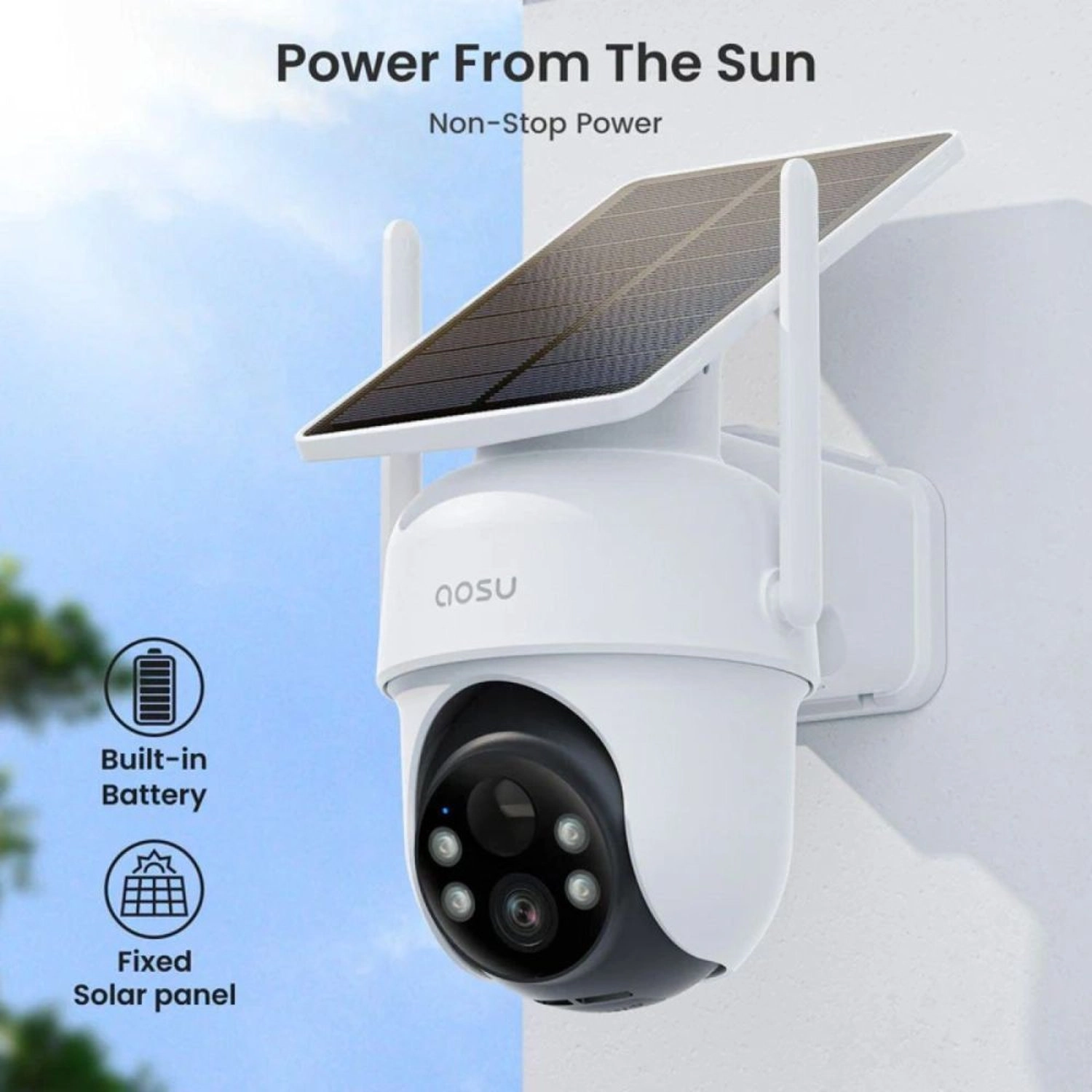 Solar Security Cameras - 2 2K QHD