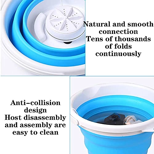 YQWHL Mini Washing Machine Folding Bucket Washer Mini Washer, Portable Travel Underwear And Socks Cleaner Removable Washing Machine