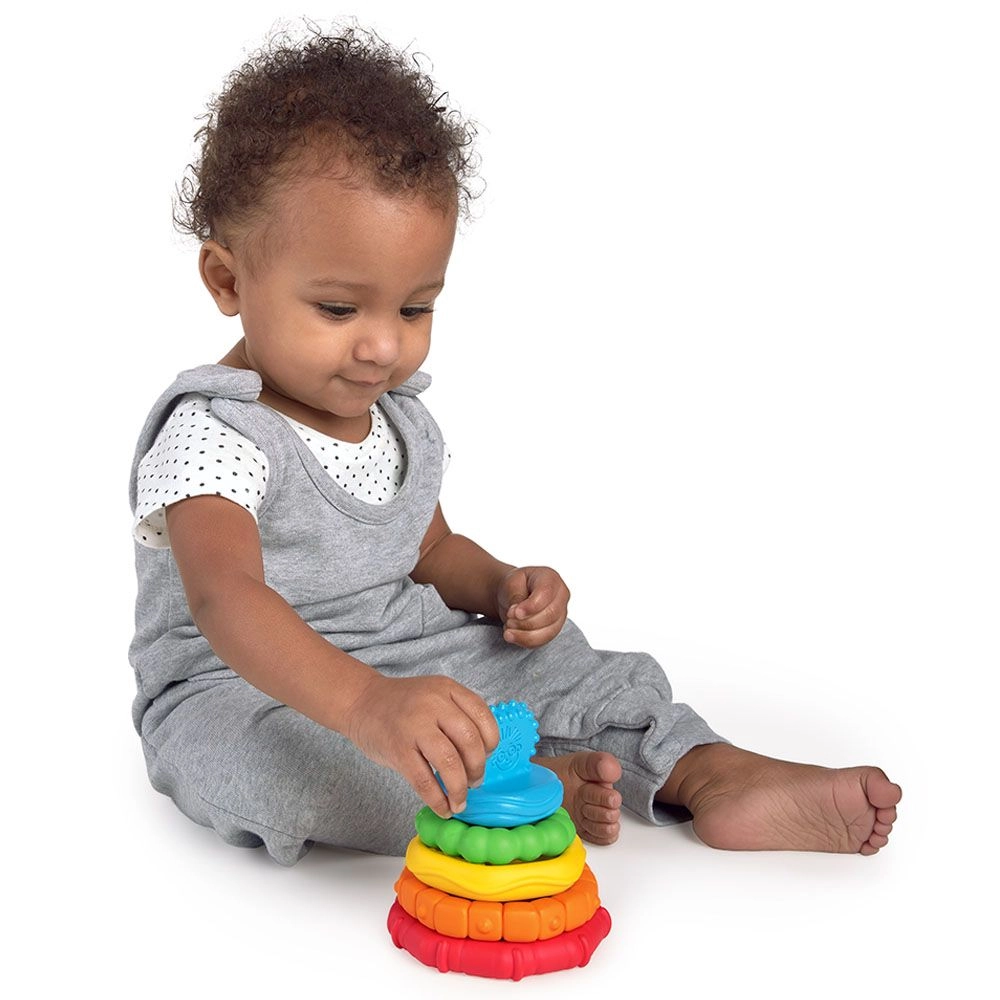 Stacking Teether Toy - Multi Colour 0 +