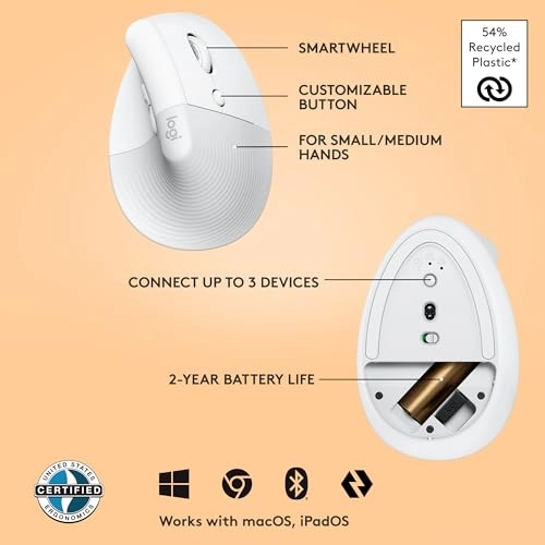 Lift Vertical Ergonomic Mouse - Wireless