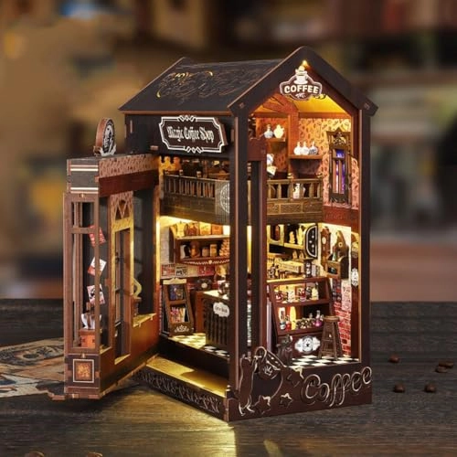 3D Wooden Puzzle Bookshelf Insert - Library of Books 1:24