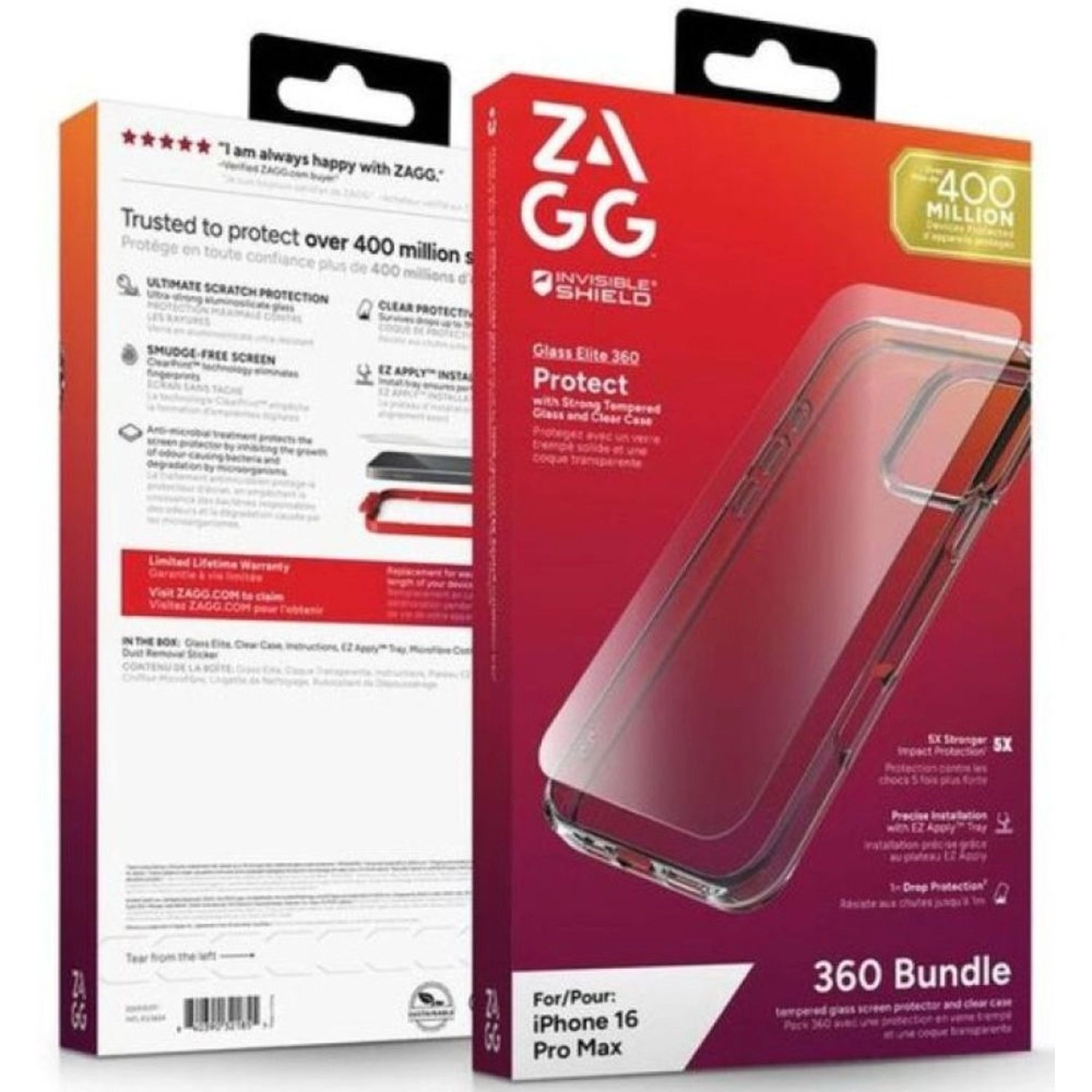 Invisibleshield Glass Elite 360 Clear Case with MagSafe for iPhone 16 Pro Max