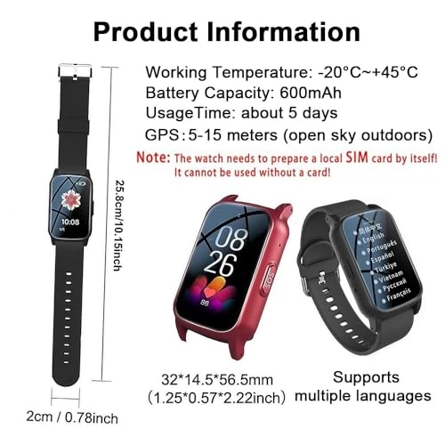 Elderly Fall Detection Smart Watch LTE