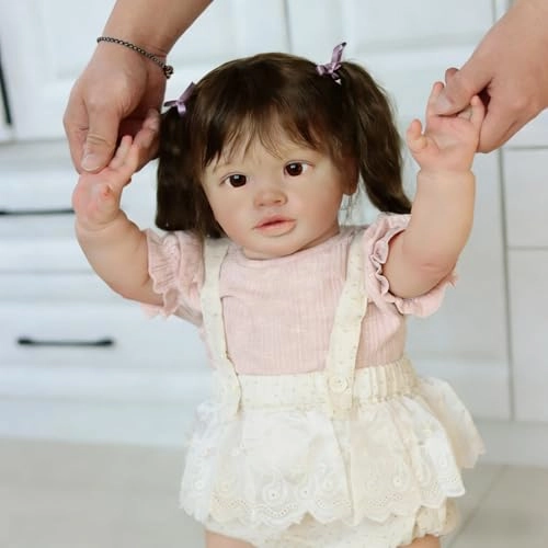 Pippa Reborn Baby Doll - 26 inch Cotton Vinyl Hand-rooted Curly Hair Ages 3+