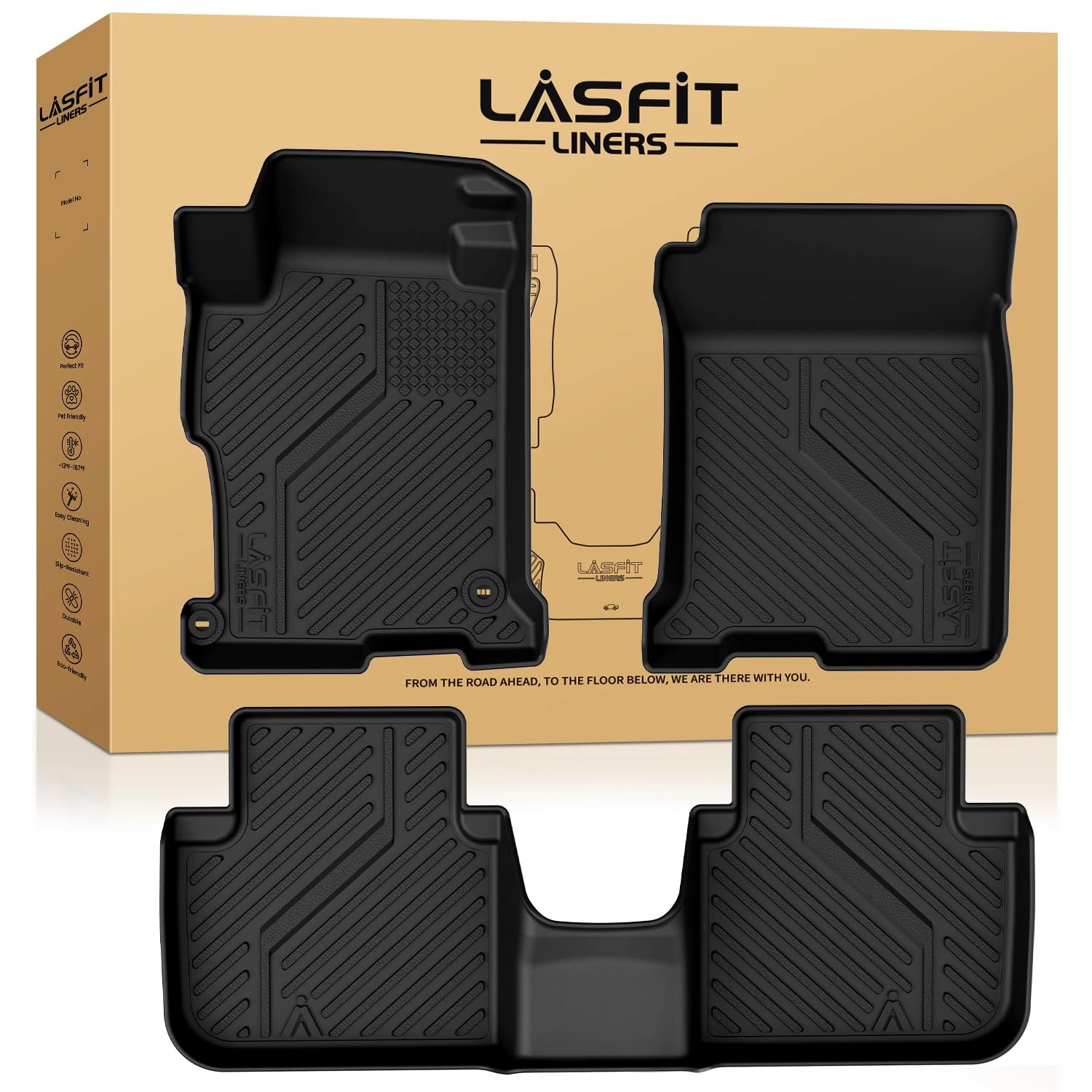LASFIT Floor Mats - Honda Accord Sedan 2017 2016 2015 2014 2013