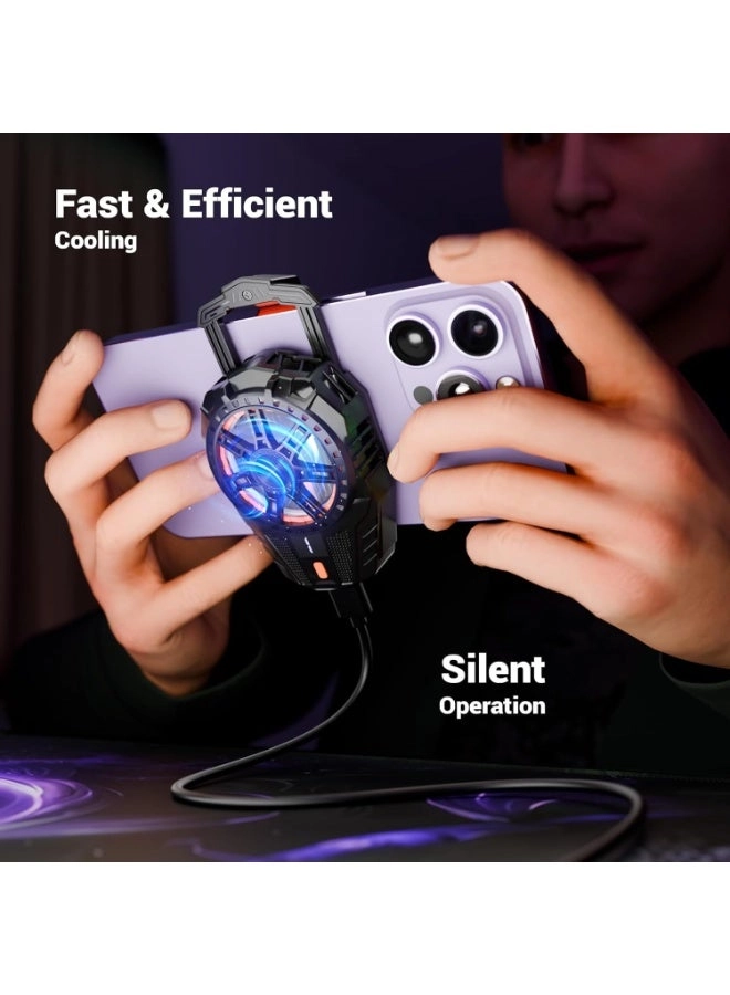 Mobile Cooling Fan - USB Powered RGB + Retractable Shooting Game Controller - Sensitive Triggers Adjustable