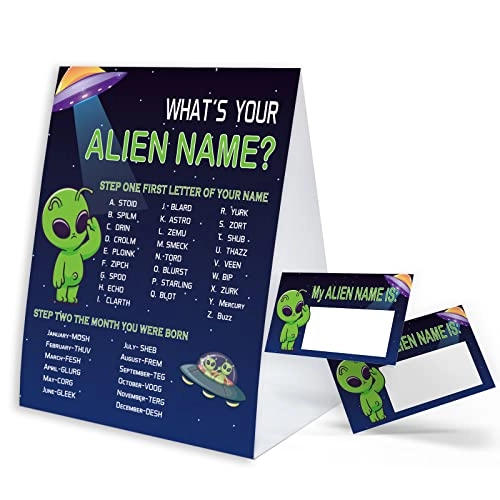 What's Your Alien Name Game Sign - 30 psc