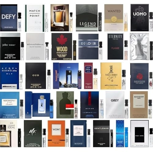 Designer Fragrance Cologne Sampler Set for Men - Assorted 5 Pack