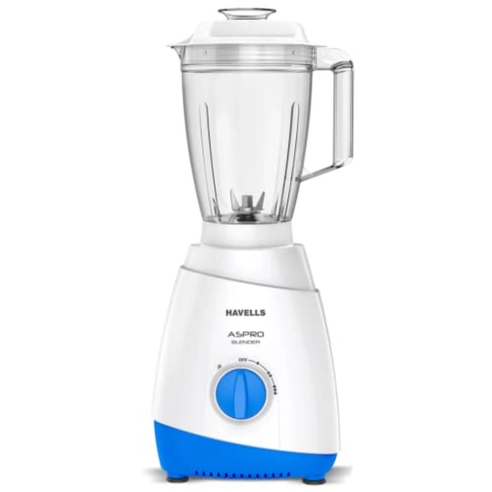 Havells ASPRO Plus 600W - Jar Lock Microswitch for Additional Safety, Flow Breaker in Jars For Better Blending, 3 Speed with Pulse Function