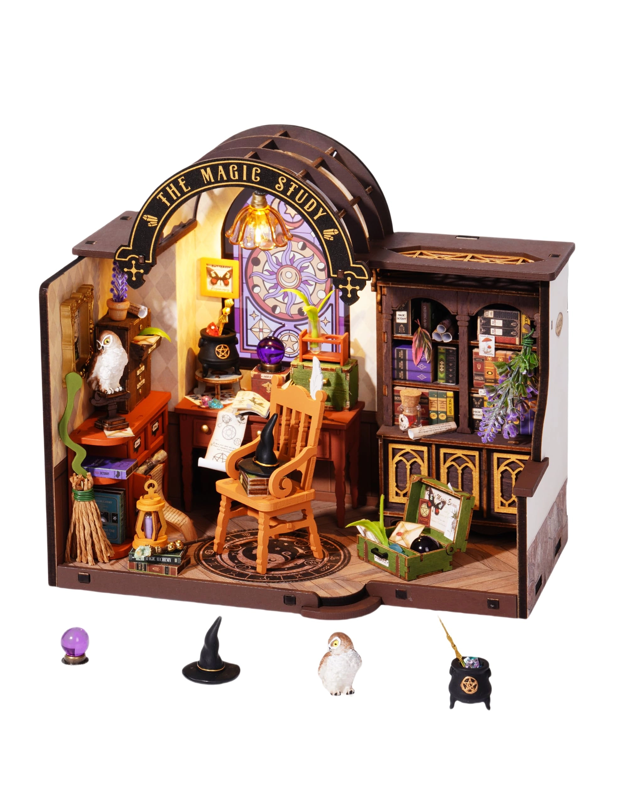 Rolife The Magic Study - DIY Miniature House Kit LED Lights