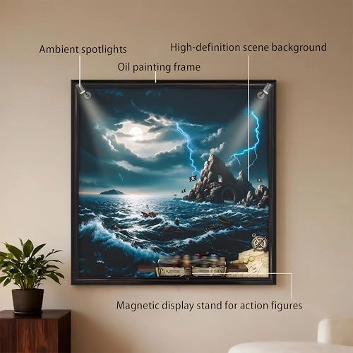 Wall Mount Display Stand - Compatible with 10365 Walnut wood