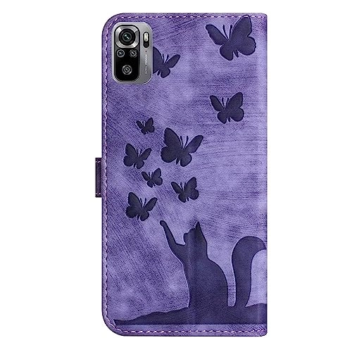 Cute Cat Case Wallet for Xiaomi Redmi Note 10 4G