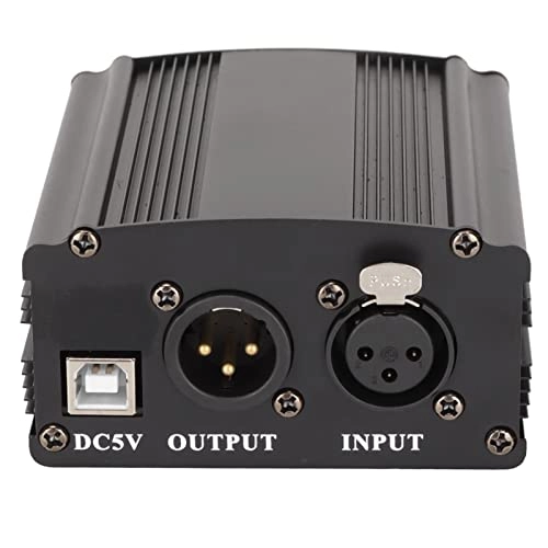 48V Power Supply USB+XLR Microphone with XLR 3 Pin Cable and USB Cable