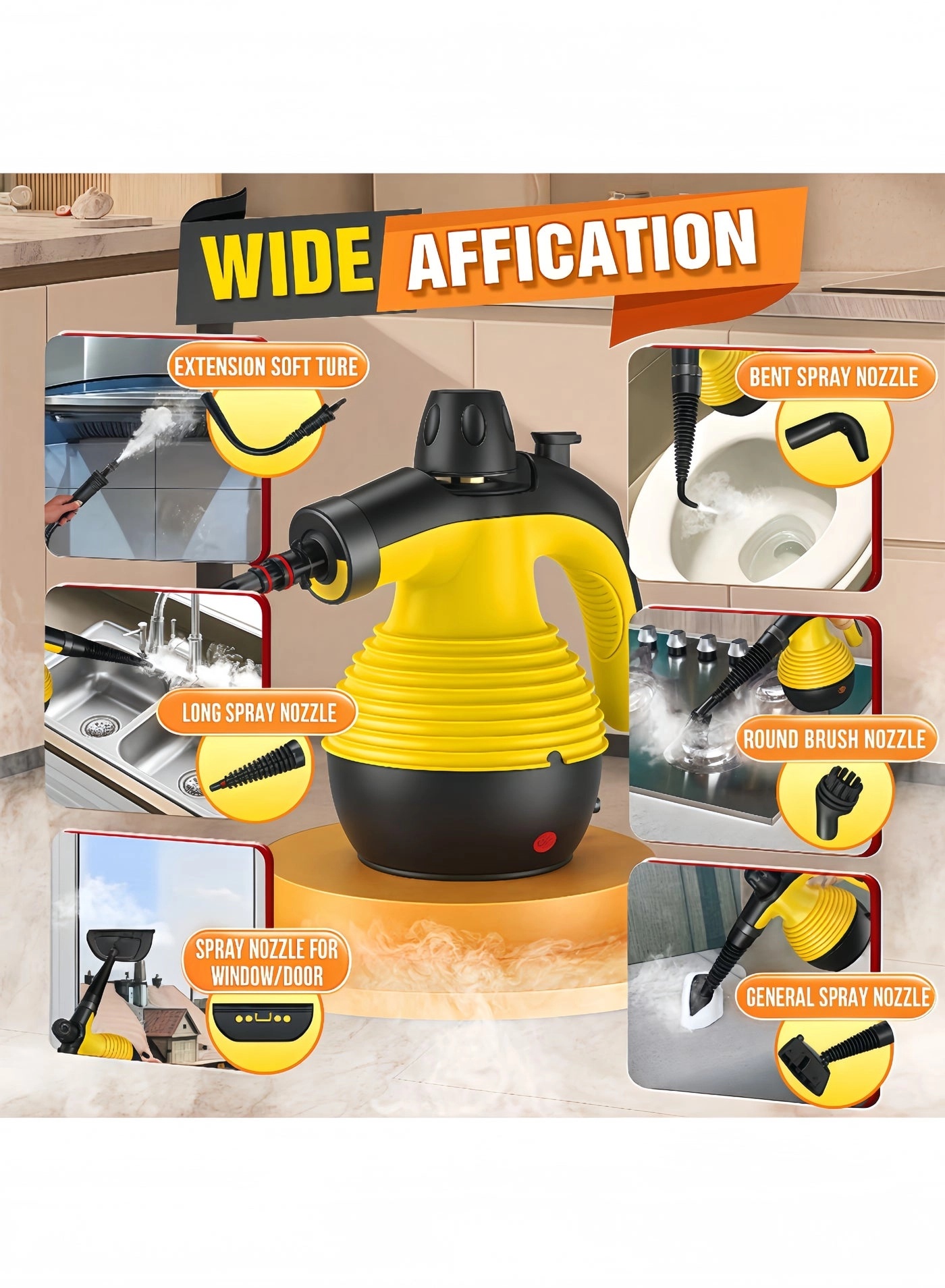 Handheld Pressurized Steam Cleaner - 12.8OZ