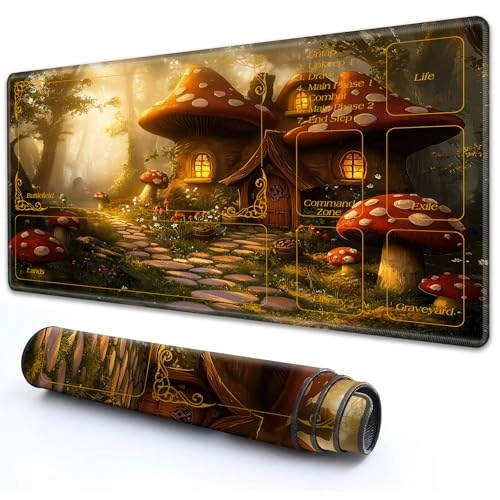 MTG Playmat - Wild Red Mushroom House