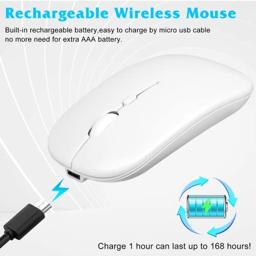 2.4GHz Rechargeable Wireless LED Mouse - Bluetooth