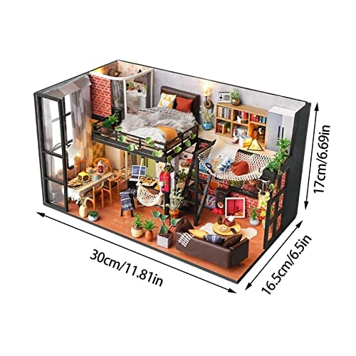 DIY Miniature Dollhouse Kit - Wooden LED Lights