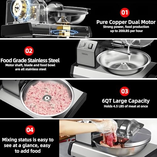 Commercial Filling Vegetable Chopper - 5.5L 250W