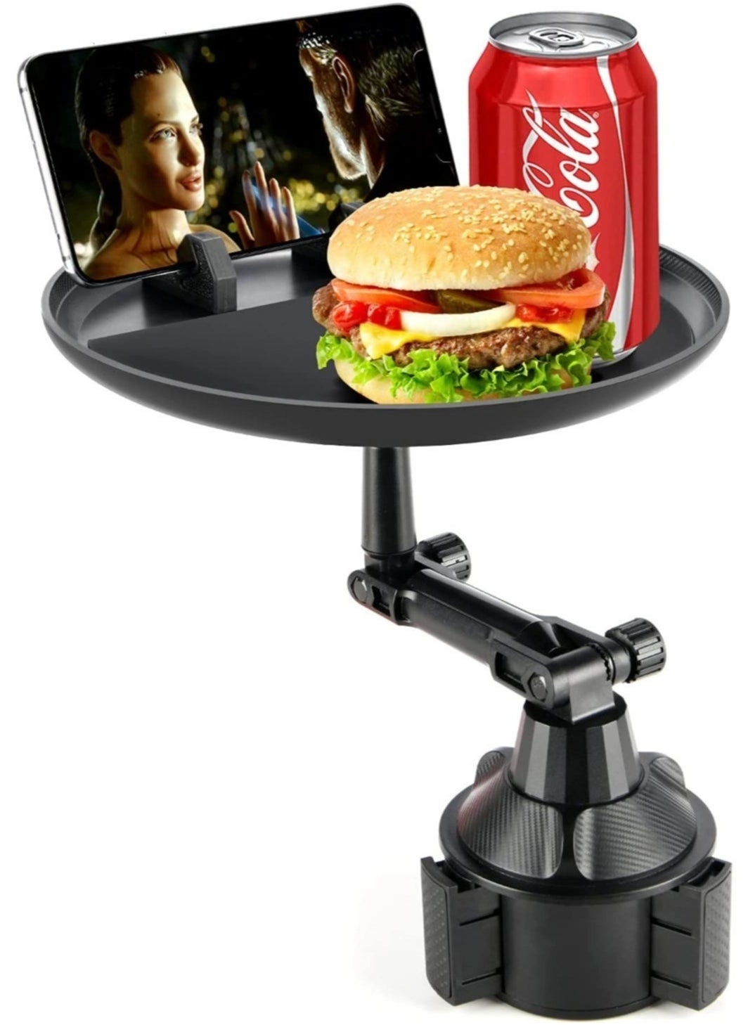 ELTRAZONE Car Cup Holder Tray - 360° Swivel Universal Adjustable