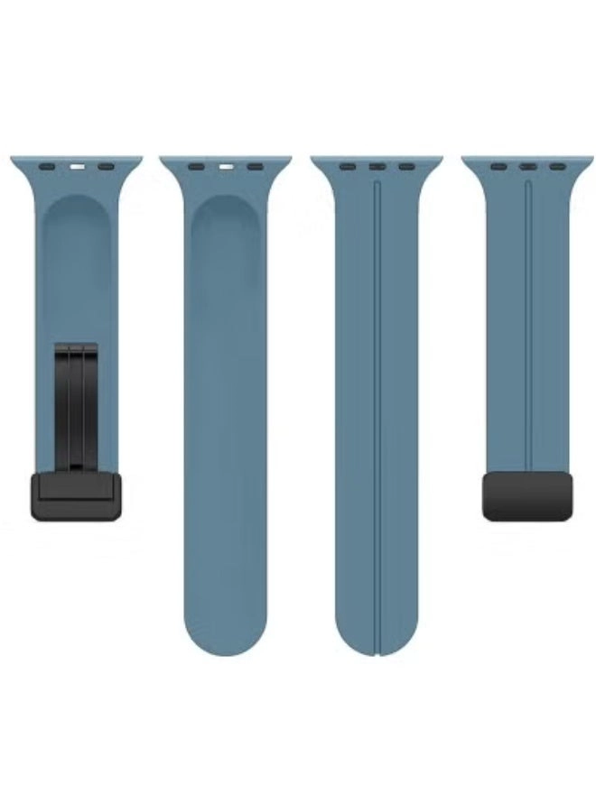 Silicone Watch Band for Apple Watch Series 6/7/8/9 & SE (38/40/41mm) - Blue