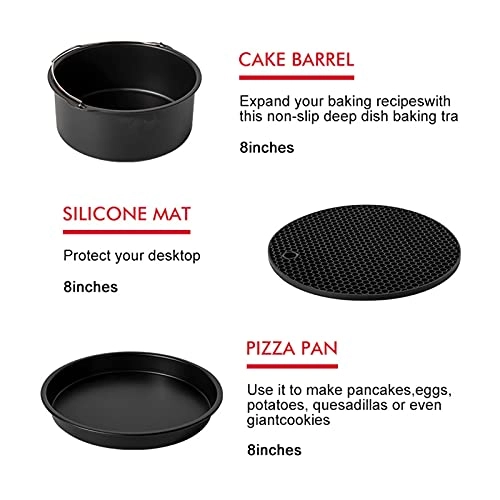 Air Fryer Kit - Metal+carbon steel+stainless steel 7 Pcs