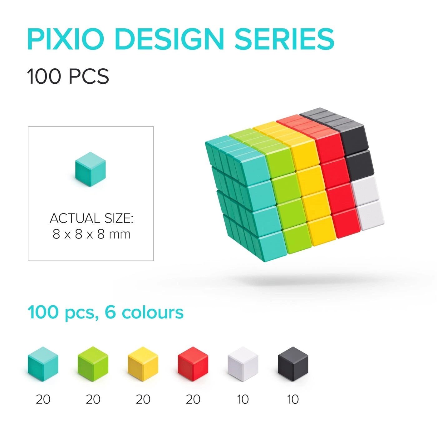 Tiny Magnetic Blocks - 100 pcs