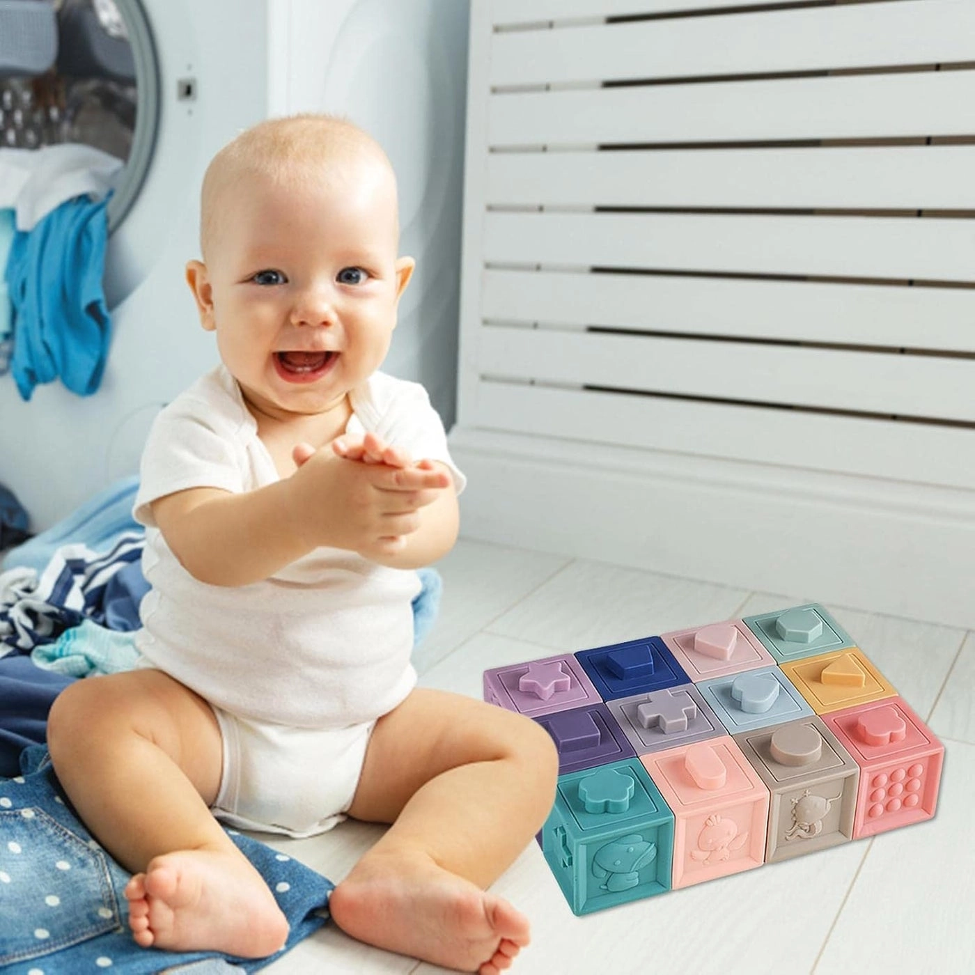 Toddler Stacking Blocks - Toddlers 12 pieces