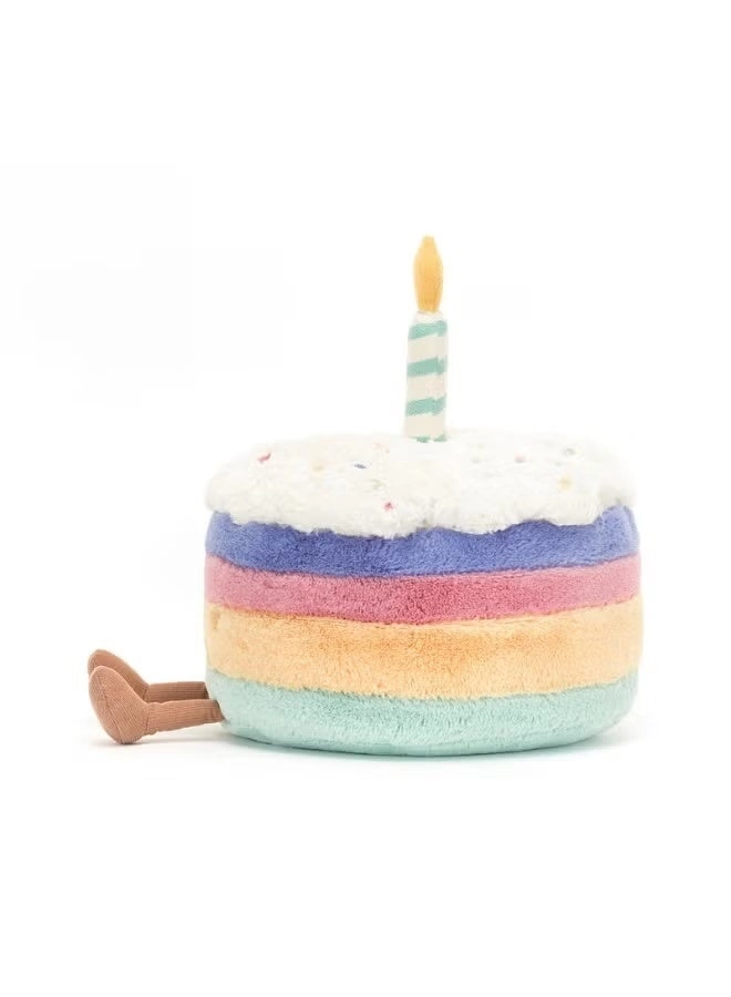 Rainbow Cake Plush Toy Food Family Series 26 cm