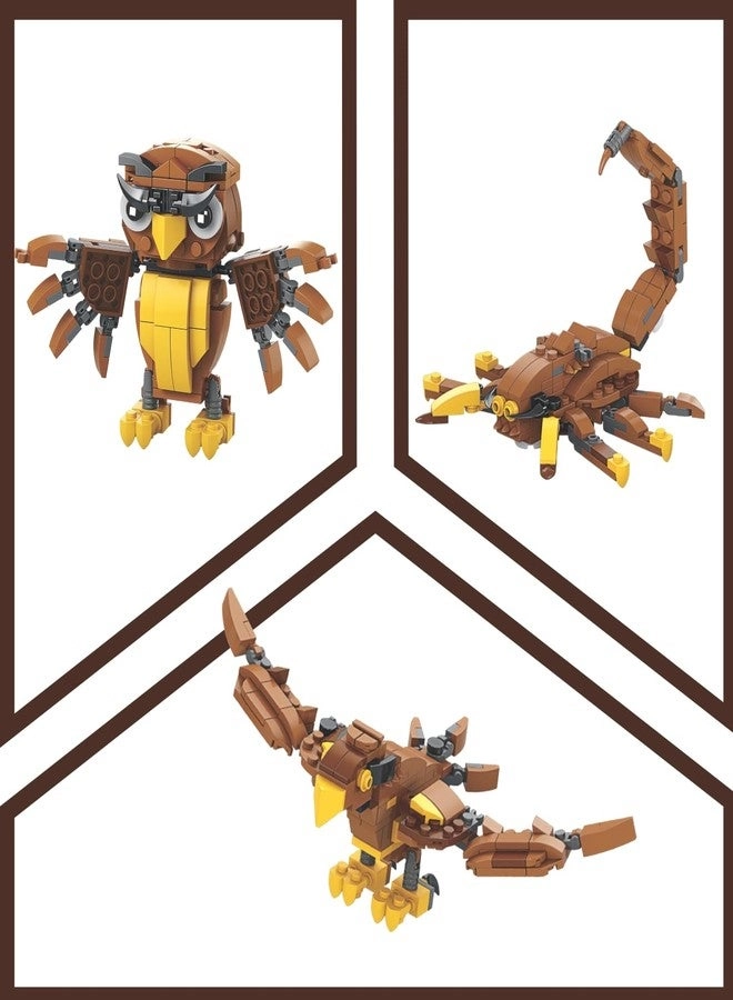 3-in-1 Wild Animal Building Blocks Toy Set - Owl, Hawk or Scorpion 194 pcs