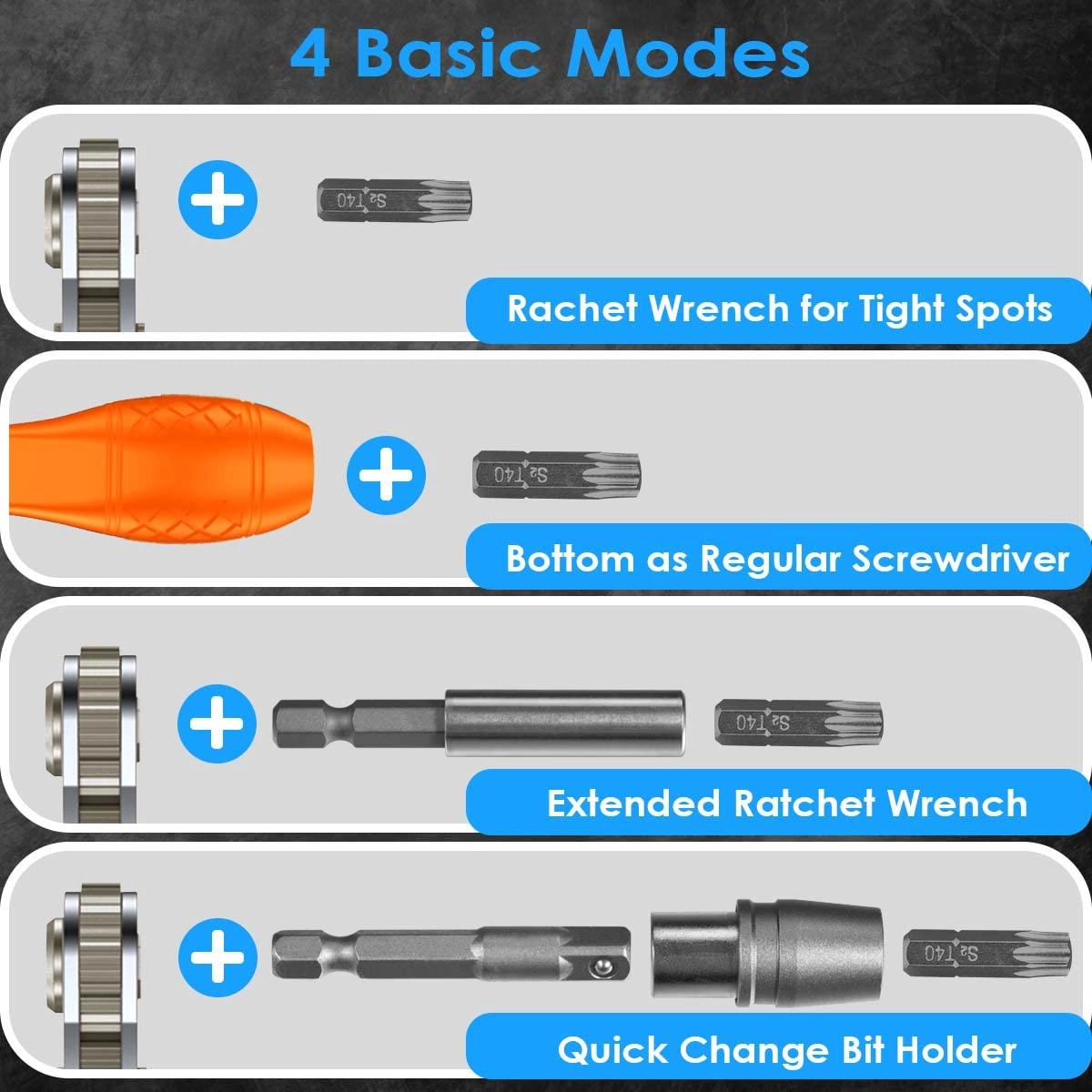 Mini Ratchet Wrench Screwdriver Bit Set - 133in1