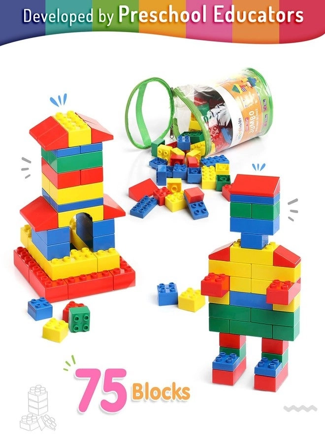 Premium Jumbo Building Blocks - 75 pcs