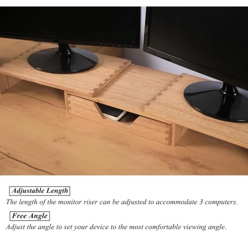 Wood Monitor Stand for Workplace