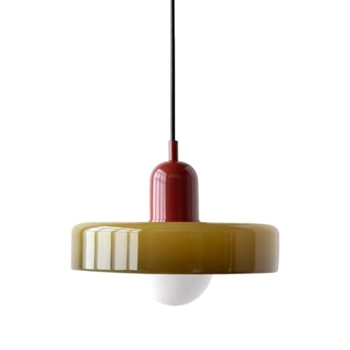 retro glass chandelier - warm light